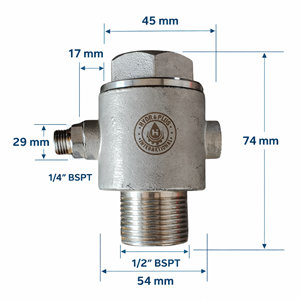 ไฮโดรพลัส พรีเมียม วาล์วกันกลับ 5 ทาง สแตนเลส 1 1/4 นิ้ว NPT BSP อุปกรณ์เสริมปั๊มน้ำควบคุมแรงดันต่ำ - Product Image 4