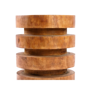 Taburete de Madera de Teca Natural Estilo Escandinavo con Acabado Ecológico, Ideal para Decoración del Hogar, Asientos de Cafetería y Muebles de Hotel - Product Image 6