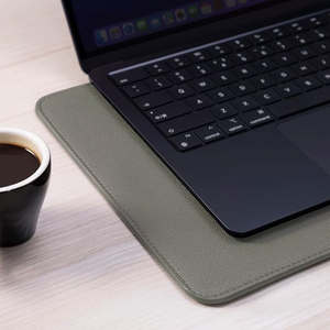Wholesale Custom Logo Simple Gray Leather <b>Tablet</b> Sleeve Protective Cover <b>Waterproof</b> Anti-Theft Laptop Sleeve Elegant Businuss - Product Image 4