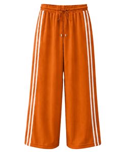 กางเกงวอร์มขายาวทรงหลวมลายทางสำหรับผู้หญิง ยี่ห้อ Manufacturer Orange เอวสูง มีเชือกผูก เหมาะสำหรับใส่ลำลองหรือสตรีทแวร์ - Product Image 1