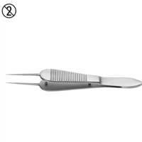 Pince à ligature droite à usage unique, jetable, en acier inoxydable, instrument chirurgical ophtalmique, outil de suture NAZIR HABIB CE