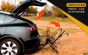 Porte-vélos extérieur en acier noir pour deux vélos, pliable et réglable, durable - Product Image 5