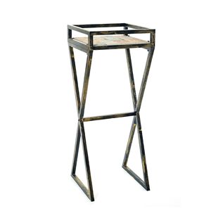 35.5 \ "lastra di pietra grigia con pianta in metallo nero/oro elegante ornamento da giardino - Product Image 5