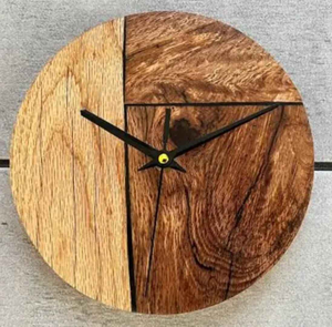 Modern Design Wooden Round Quartz Wall <b>Clock</b> <b>Battery</b> Operated Home Decor for Living Room - Product Image 2