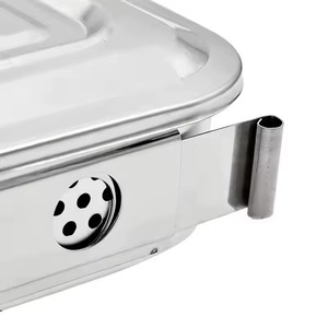 Stainless Steel Disinfection Boxes Medical Surgical Sterilization <b>Box</b> Storage Autoclavable Reusable Use By Mahfooz Instruments - Product Image 3