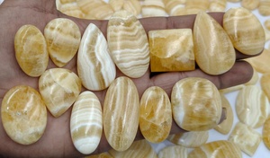 Agate naturelle jaune, coupes poire et ovale, pierres précieuses en vrac pour la fabrication de bijoux, fournisseur en gros |   Fabricant direct d'usine - Product Image 2