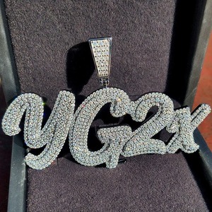 Pendentif hip-hop en moissanite écologique, bijou tendance pour homme et femme, disponible à bon prix - Product Image 6