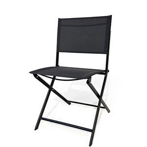 Set Bistrot Pieghevole da Esterno 3 Pezzi Nero con Tavolo e Sedie - Arredamento da Giardino - Product Image 5