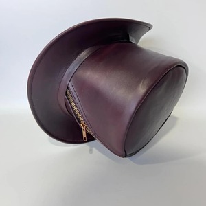 Handcrafted Style Leather Top Hat Premium Fashion <b>Accessory</b> with Structured Crown and Elegant Finish - Product Image 4