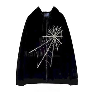 Sweat à capuche pour homme avec strass, décontracté, tendance, scintillant, respirant, confortable, élégant, streetwear, pour les fêtes et le quotidien - Product Image 2