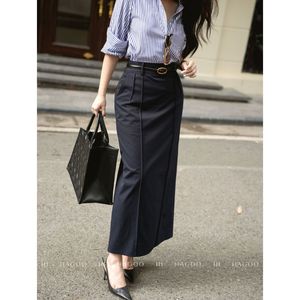 CV941 Trendy <b>White</b> High Waisted Ankle Length Pencil <b>Skirt</b> Side Slit Commuter <b>Skirt</b> Fast Shipping - Product Image 3