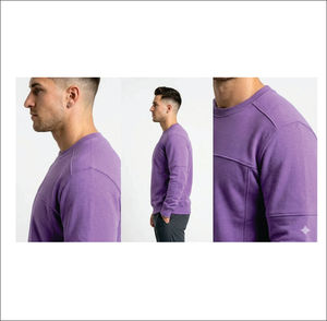 Sudadera de cuello redondo para hombre, informal, con forro polar, manga larga, para entrenamiento, suave, cálida, atlética, estilo urbano, para invierno - Product Image 3