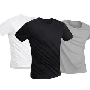 Men's 100% Cotton T-Shirts Custom High Quality Round Neck Oversize Crop Heavy Made with Polyester/Bamboo Fiber - Product Image 3
