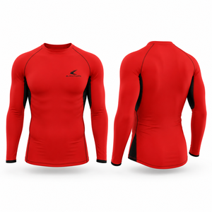 Chemise de compression à manches longues pour homme, vert, séchage rapide, spandex, polyester, impression du logo sur le devant - Product Image 3