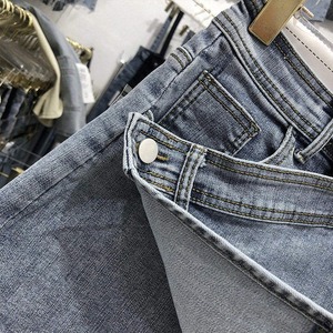 Jupe en jean pour femme, jupe midi en jean délavé vintage, taille haute, tissu doux et durable, vêtement classique et tendance pour femme - Product Image 6