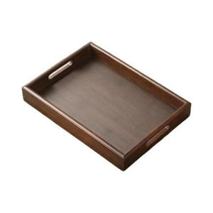 Plateau de service en bois de qualité supérieure avec poignées pour hôtel, restaurant, plateau de service alimentaire pour table, fait main, personnalisé - Product Image 3