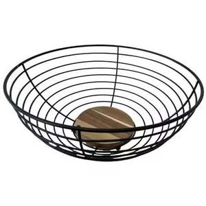 Cesta de Frutas de Hierro de Diseño Moderno y Ecológico con Marco de Alambre Abierto para Mejorar la Circulación del Aire y Preservar la Frescura de las Frutas - Product Image 1