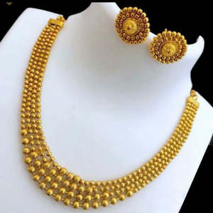 ชุดเครื่องประดับชั้นดีชุบทอง SFNECK70ประกอบด้วยสร้อยคอและต่างหูที่สง่างาม - Product Image 1