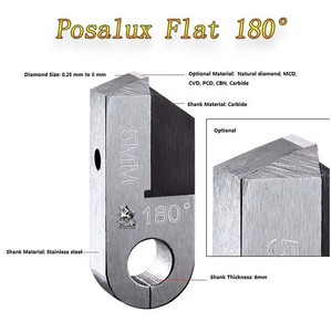 5mm plat CVD diamant facettage outil tournage fraise Posalux diamant outils 180 degrés chaîne outils pour bague en or bijoux - Product Image 2
