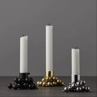 Bougeoir design base bulle bougeoir laiton noir argent support lampe décorative moderne base mariage maison table décor