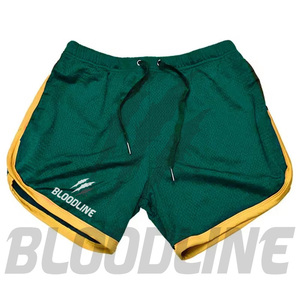 Shorts décontractés pour hommes BLOODLINE, bleu marine, taille mi-haute, élastiques, respirants, en maille, motif camouflage, en PU - Product Image 4