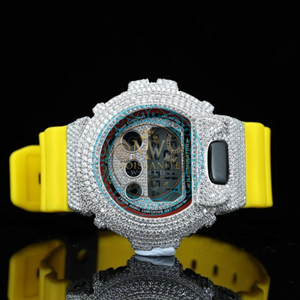 Reloj de Buceo con Movimiento Mecánico, Pantalla Analógica, Correa de 20 mm, Cristal de Zafiro, Bisel con Incrustaciones de Diamantes, Correa de Goma - Relojes de Moda para Hombre - Product Image 1
