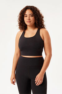 Sujetador Deportivo Negro Estilo Diseñador Paloma Racerback con Leggings de Cintura Alta, Ropa Deportiva, Sujetador de Gimnasio, Ropa de Fitness, Leggings Deportivos - Product Image 5