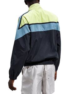 Chaqueta cortavientos de nailon de bloque de Color con cremallera de nuevo estilo de alta calidad personalizada chaqueta cortavientos con capucha informal de talla grande para hombre - Product Image 2