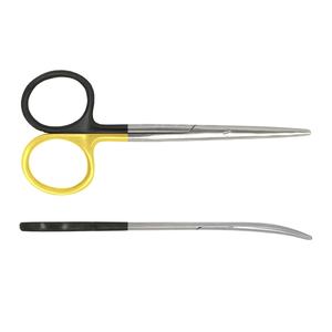 Ciseaux pour bébé en acier inoxydable de haute qualité, manuels, super coupants, droits et courbés, instruments chirurgicaux TC Gold par Blink Surgident - Product Image 3