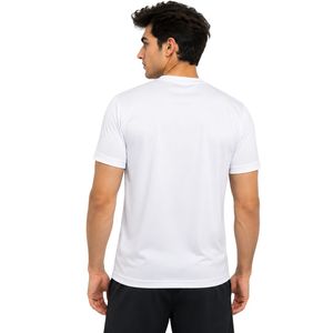 Manufacturer Men <b>White</b> Blue and Black Performance Sports T Shirt Quick Dry Athletic Gym Running Training Tee Custom Logo OEM - Product Image 2