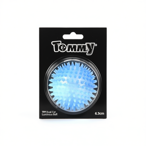 Balle lumineuse bicolore Tommy TPR 6,3 cm, jouet interactif pour animaux de compagnie - Product Image 2