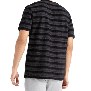 2025เสื้อยืดผู้ชายผ้าฝ้าย100% พื้นฐานน้ำหนักเบาผ้าถักแบบลำลองดีไซน์ลายทางผลิตได้ - Product Image 4