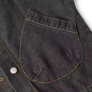 Regular Carpenter Mechanic Outerwear Bomber <b>Worker</b> Workwear Work Jeans Denim <b>Jacket</b> Hooded Breathable Quick Dry Front for Men - Product Image 4
