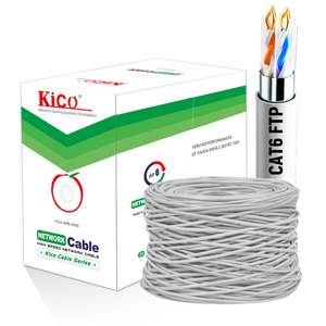 Kico <span class=keywords><strong>สาย</strong></span>เคเบิลเครือข่ายอีเธอร์เน็ตความเร็วสูง Cat6 FTP <span class=keywords><strong>สาย</strong></span>เคเบิ้ลสื่อสาร23AWG CCA LAN - Product Image 1