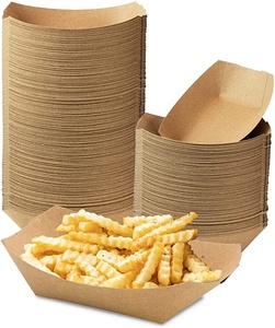 Barquettes jetables en papier alimentaire résistantes à la graisse, idéales pour frites, snacks, sandwichs et restauration rapide – Vente chaude - Product Image 1
