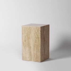 Hot Selling Travertine Pedestal Stand Modern Stone Display Furniture For Luxury Home Hotel Decor Export Bulk Order Use Sale <b>Set</b> - Product Image 1