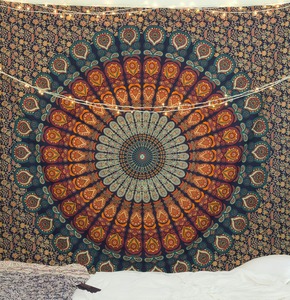 Popular Tapiz Hindú Hippie |   Colcha de Pared con Diseño de Mandala de Elefante, Estilo Bohemio, Tamaño Individual 54x84 Pulgadas, Multicolor - Product Image 4
