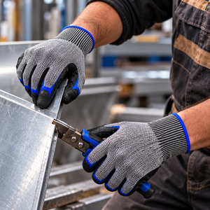 Gants de travail sans doigts résistants aux coupures, enduits de PU personnalisés, respirants, protection UV, antidérapants, sécurité, vente en gros OEM - Product Image 1