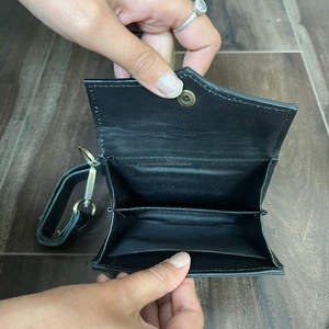 Porte-monnaie en cuir de vachette travaillé à la main, motif à carreaux, style western, pour femmes, porte-monnaie et porte-clés, 2026 - Product Image 6