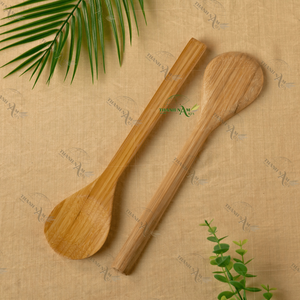 Cuillères en bambou traditionnelles élégantes Design classique Capacité de 10ml Ustensiles de cuisine pour servir des plats traditionnels Cadeaux - Product Image 2