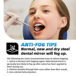 Espejo Bucal Dental Ergonómico Manual con Mango de Acero Inoxidable, Herramienta de Inspección Oral para Dentistas - Product Image 4