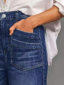 2026 Mid-waist <b>Jeans</b>, Slim, Wide-leg Pants and Retro Elegant Straight Pants. - Product Image 2