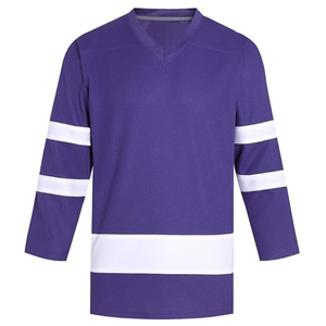Maillots de hockey streetwear vierges personnalisables en maille épaisse, coupe oversize, pour équipes, style mode et sportswear décontracté - Product Image 1