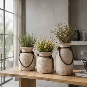 Vintage <b>Wooden</b> Himachali Water Pot Flower Vase <b>Planter</b> Hand Carved Hanging Decor for Farmhouse Home <b>Garden</b> Entryway Living Room - Product Image 5