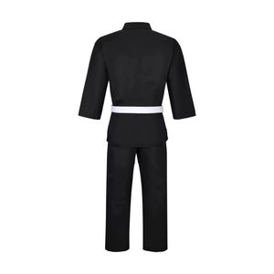 Uniforme d'arts martiaux noir, Gi traditionnel d'entraînement en coton, tenue de karaté noire pour adultes, pour les cours. - Product Image 5