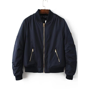 Blouson bomber bordeaux pour homme, couleur unie, fermeture éclair, style décontracté, matière polyester, vêtement d'automne - Product Image 4