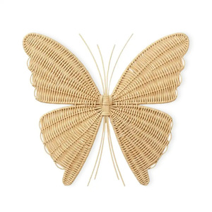 Rattan butterfly child party supplies wall <b>hanging</b> decorations for kids natural fiber ornament - Product Image 2