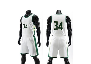 Maillot de basket-ball personnalisé par sublimation, uniforme pour hommes, vert, blanc, noir, taille adulte, 34, polyester respirant, service OEM - Product Image 3