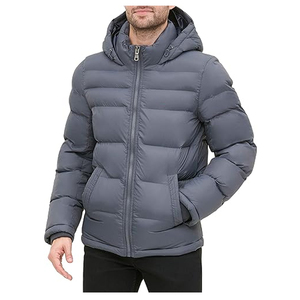 Blouson d'hiver matelassé personnalisé pour homme, en coton, épais et chaud, en toile, grandes tailles, avec patchwork et impression personnalisée - Product Image 3