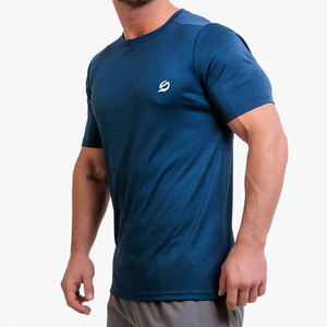 Nouveau T-shirt de sport moulant pour homme, coupe ajustée, personnalisable avec logo, léger, en Spandex/Polyester, séchage rapide - Product Image 3